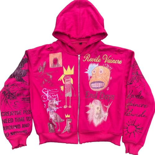 END DAYS “MAGENTA” Zip Up